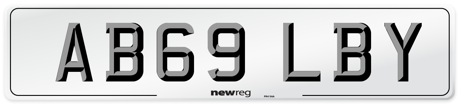 AB69 LBY Number Plate from New Reg